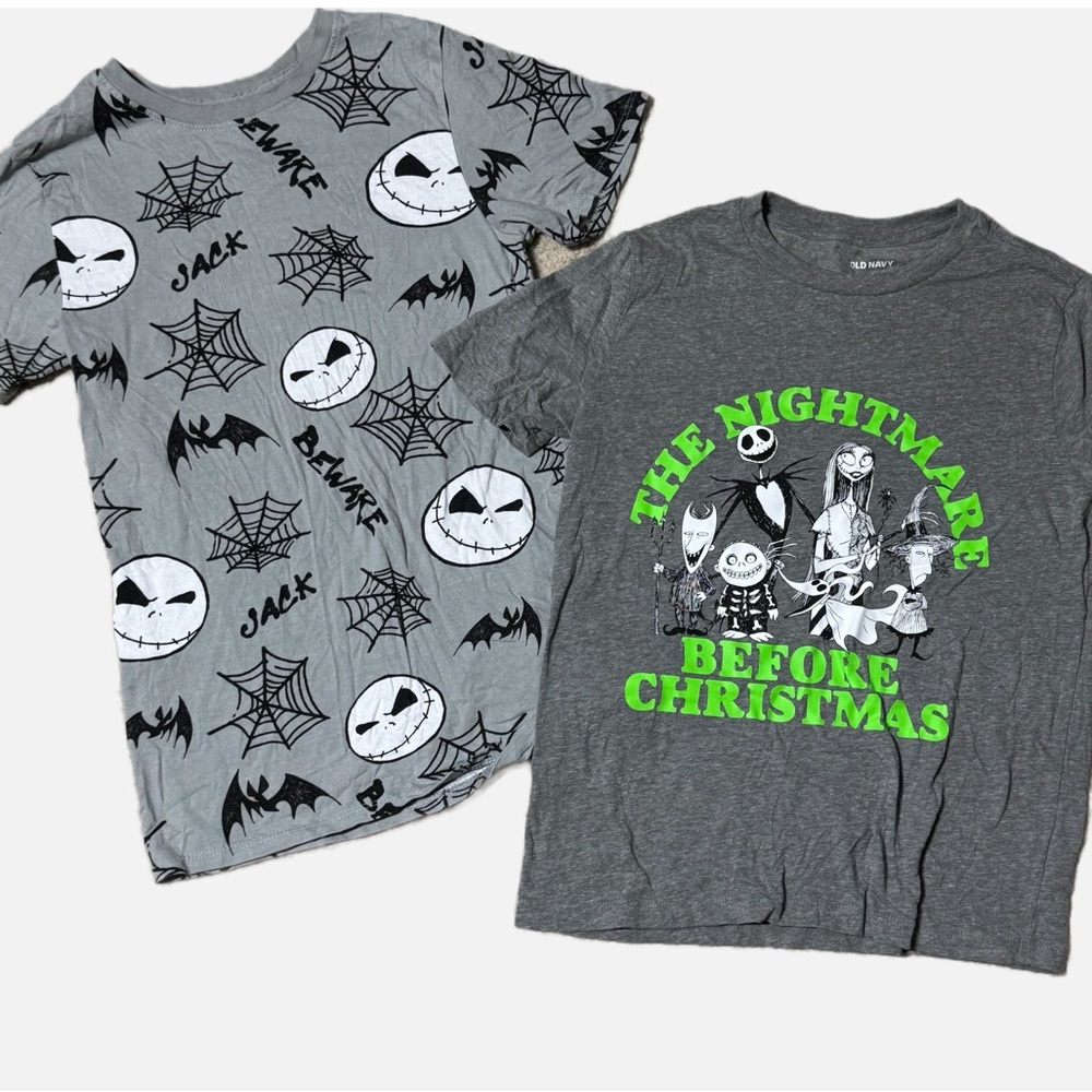 The Nightmare Before Christmas Disney 2 kids tee shirts Large 10-12